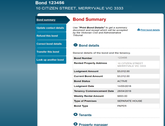 Bond summary